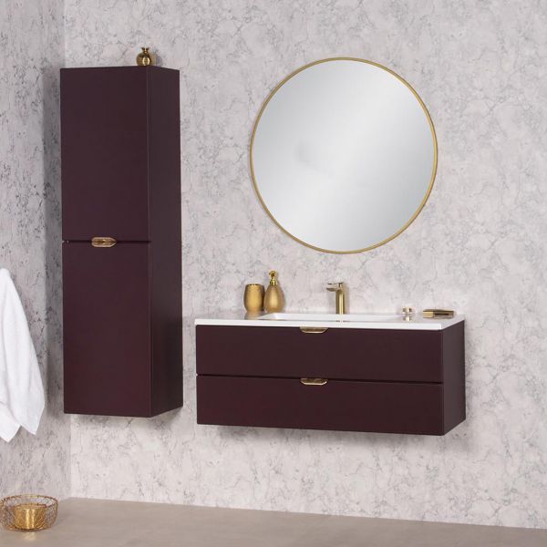 Badmöbel MAGNOLIA Breite 100 cm mit Hochschrank
