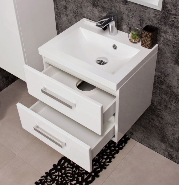 Waschplatz Genua, Breite 50 cm, weiß glänzend