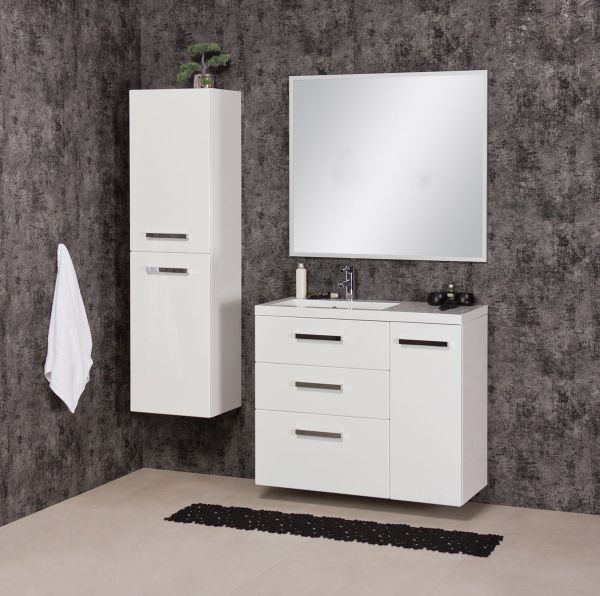 Waschplatz Genua Breite 90 cm, weiß glänzend (GE9347)