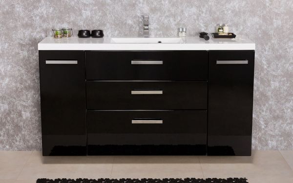 Badmöbel GENUA 140-XL, schwarz