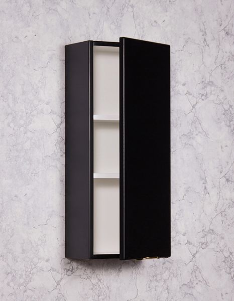 Badschrank VICTOR/ VICTA, Breite 30 cm, 1 Türe, schwarz matt