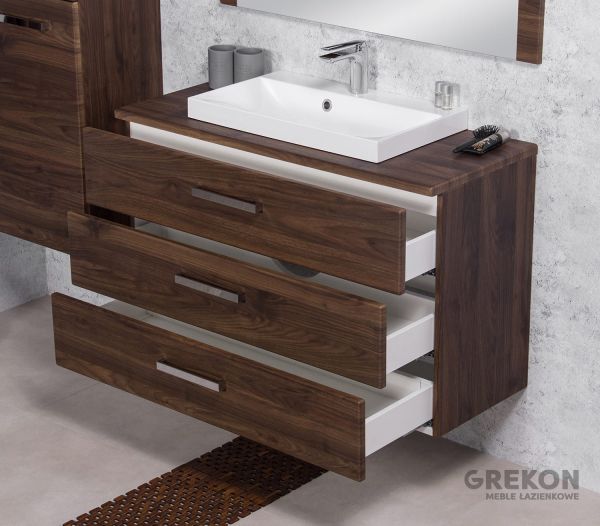 Quentis Badmöbel Susan, Breite 100 cm, Nussbaum (SN103OR)