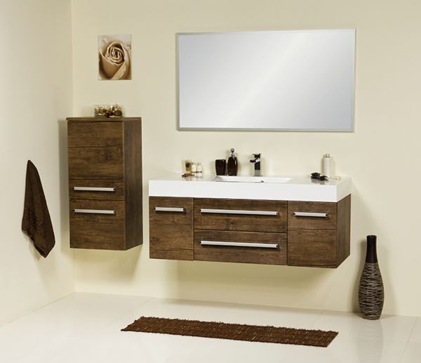 Waschplatz Zeno, Breite 120 cm, Holzdekor antik, ZE1250-E