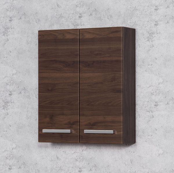 Badschrank Breite 60 cm, nuss, Hängeschrank, GENUA, SUSAN, ZENO, montiert
