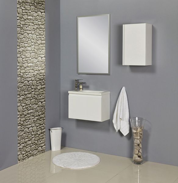 Gäste-WC Badmöbelset Faros 50, weiß glänzend (FZ5010)