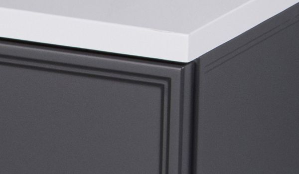 Bad-Hochschrank ANTE 40 cm, Anthrazit matt, 2 Türen, vormontiert