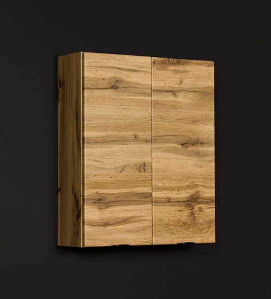 Badhängeschrank Breite 60 cm, 2 Türen, Eiche Natur (VIC-NE-W60)