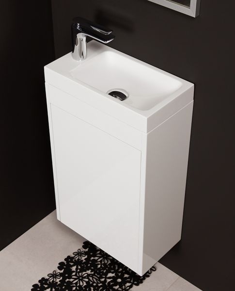 Gäste-WC Möbelset GUEST 40 cm, weiß, montiert