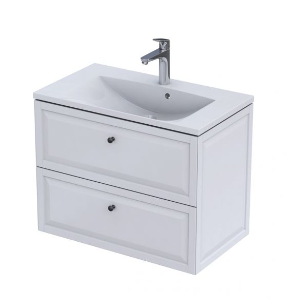 Waschplatzkombination Montebianco, Waschbecken Amelia