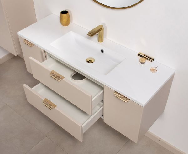 Badmöbel MAGNOLIA 120 cm, sand satiniert (MAG120-SN)