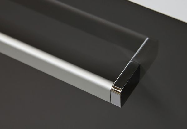 Badmöbel GENUA 90 cm, 2 Schubladen, grafitgrau, Unterschrank aufgebaut