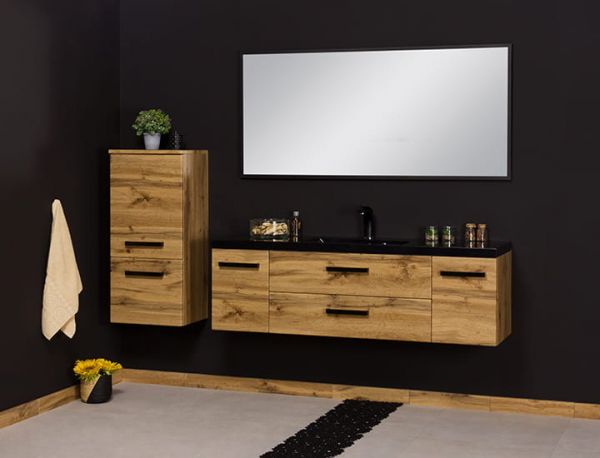 Midischrank LOFT, 1 Tür, 1 Schublade, Eiche Natur, vormontiert