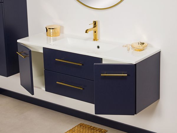 Waschplatz Belli, Breite 120 cm, Marineblau matt, BL1249