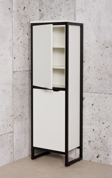 Badschrank COSMO, weiß-schwarz, CS4047