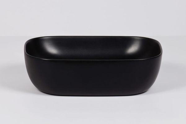 Aufsatzbecken Keramik PREMIUM 46, schwarz matt