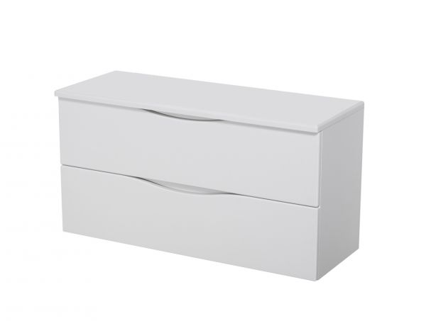 Waschtischunterschrank Onda Breite 100 Tiefe 38 cm weiß matt OND-B6-U100-WBU