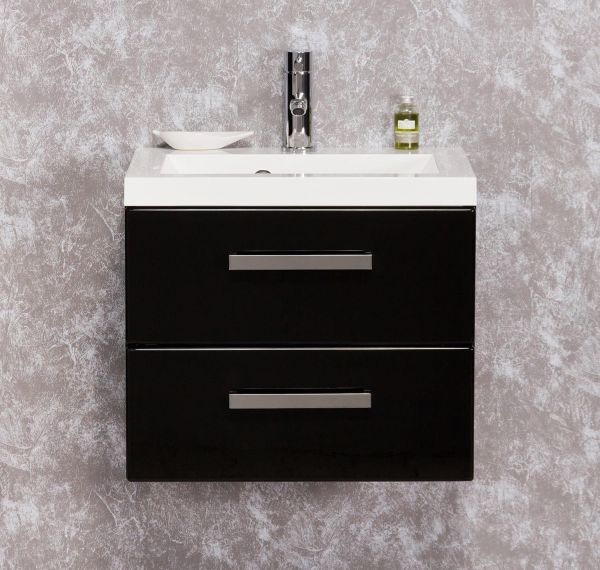 Badmöbel GENUA Breite 50 cm, schwarz (GE5248)