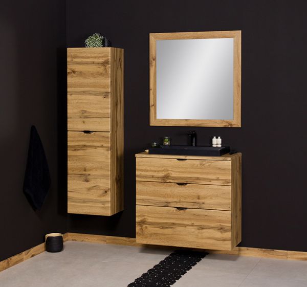 Badmöbel VICTA 80, Unterbau mit 3 Schubladen, Eiche Natur (Art.Nr. VIC80362-S)