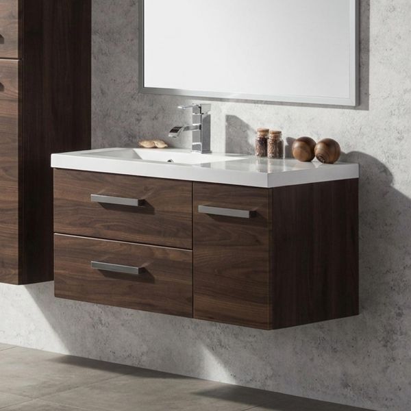 Badmöbelset GENUA Breite 90 cm, Nussbaum