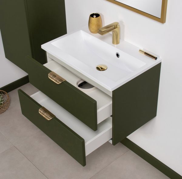 Badmoebel Set MAGNOLIA 60 cm olivgrün MAG60-OK