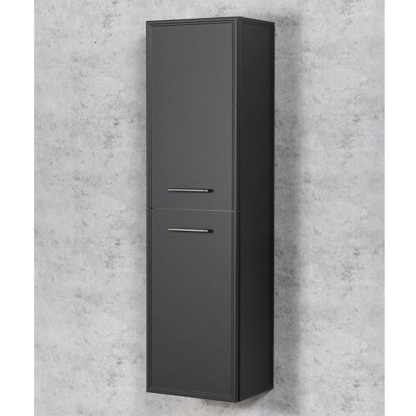 Badschrank ANTE, Anthrazit matt, 2 Türen, vormontiert