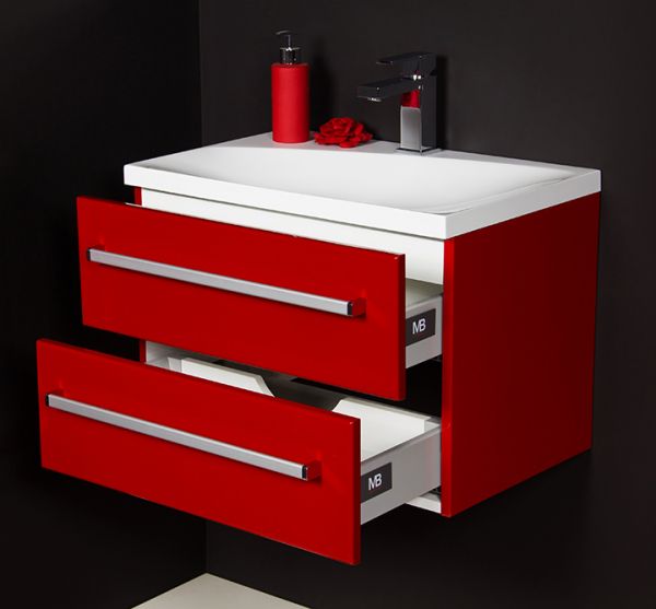 Quentis Waschplatz Melinda, Breite 60 cm, rot, MA6222