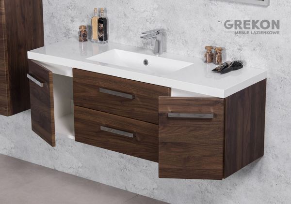 Quentis Badmöbelset GENUA 120, Nussbaum (GE32OR)