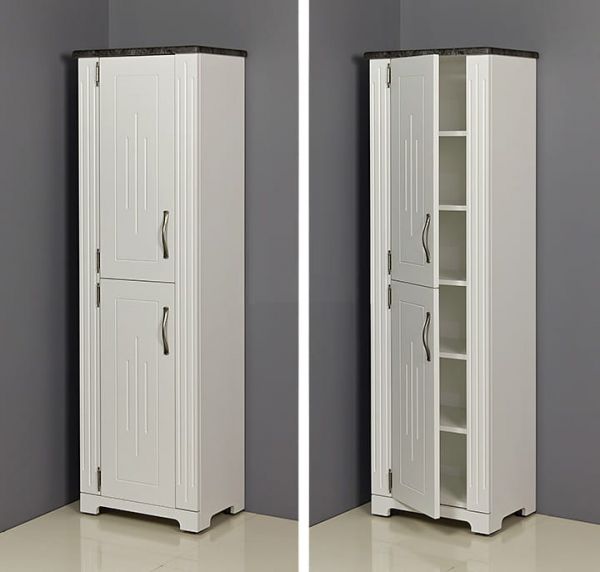 Badmöbelset ANTIC 80 cm inkl. Hochschrank, weiß