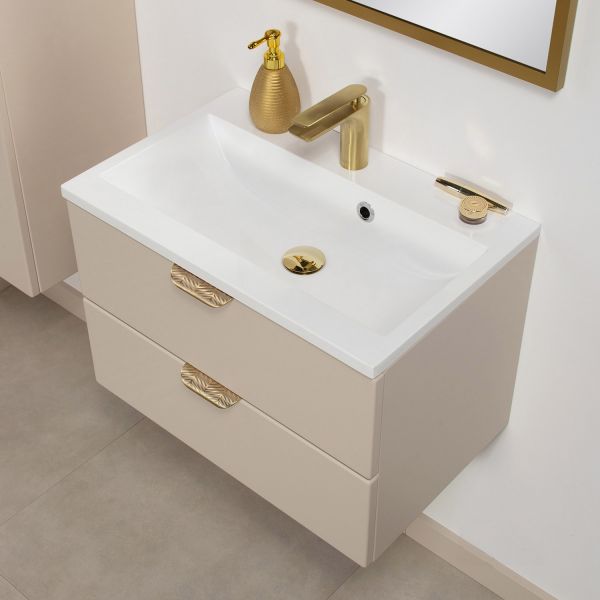 Quentis Badmöbel Magnolia 60 cm, sand satiniert (MAG60-SN)