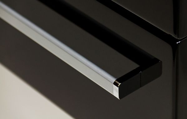 Badmöbel ARUVA 160 cm, schwarz, Doppelwaschtisch mit Unterschrank (montiert)