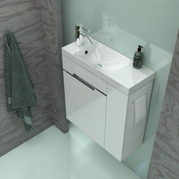 Gäste-WC Möbel SIVAS 55, Ablage rechts, SL1055-rechts