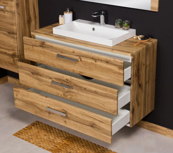 Quentis Badmöbel Susan, Breite 100 cm, Eiche Natur (SN10362)