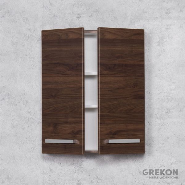 Badschrank Breite 60 cm, nuss, Hängeschrank, GENUA, SUSAN, ZENO, montiert