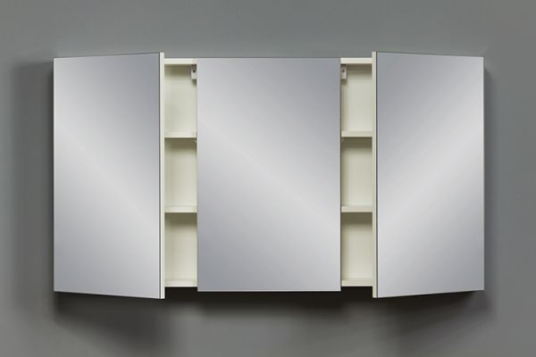 Spiegelschrank Breite 120 cm, weiß matt, montiert