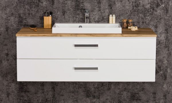 Badmöbel Susan, Breite 120 cm, weiß/ eiche