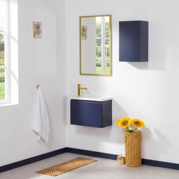 Gäste-WC Badmöbel Faros 50, Marineblau matt (FZ50GN)