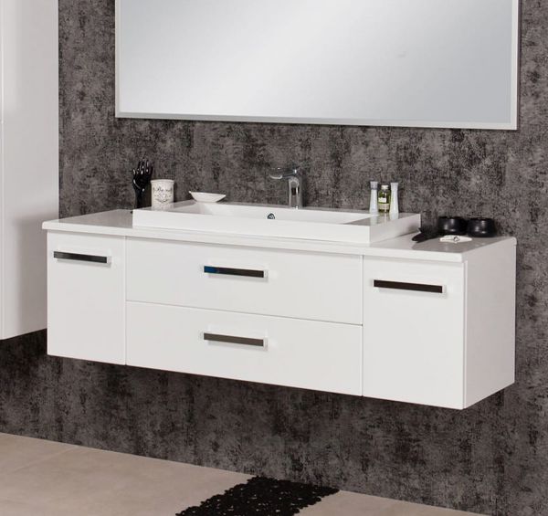 Badmöbelset Susan, Breite 140 cm, weiß (SN1447)