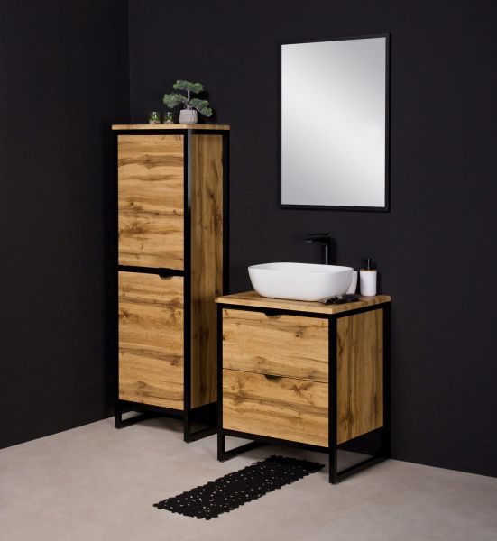 Badmöbel Cosmo, Breite 60 cm, Aufsatzbecken weiß (CS6062)