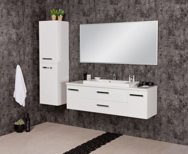 Badmöbelset Susan, Breite 140 cm, weiß (SN1447)