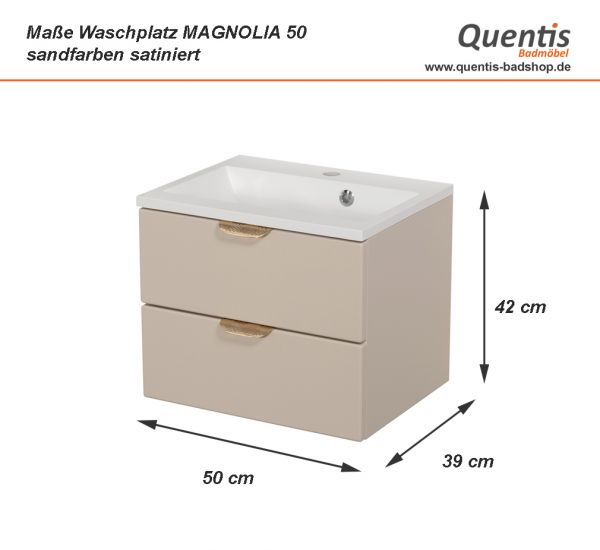 Maße Badmöbelset Magnolia 50 (MAG50-SN)