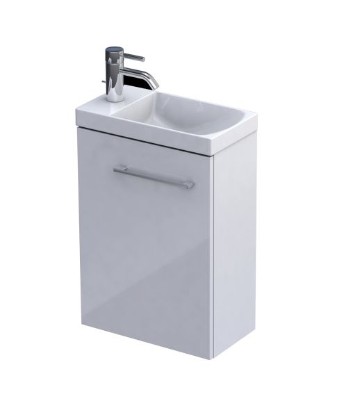 Gäste-WC Möbel GEOS, Breite 40 cm, weiß glänzend