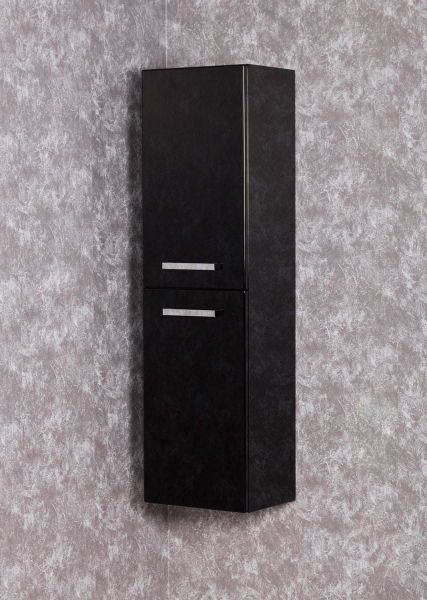 Bad-Hochschrank, schwarz, mit Wäschekorb - passend zu ARUVA, GENUA, SUSAN (HSG48WK)