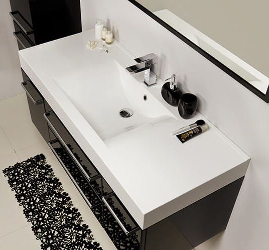 Waschtisch 120 cm, Einzelwaschbecken