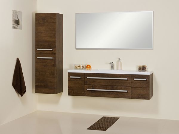 Waschplatz Genua, Breite 140 cm, Holzdekor antik, GE4250-C