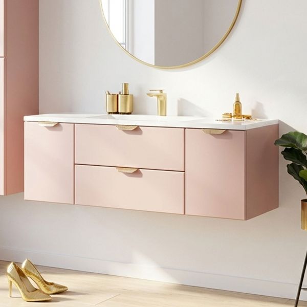 Badmöbel Magnolia 120 cm, Rosé satiniert (MAG120-K)