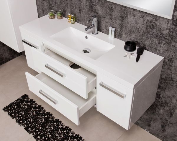 Badmöbel GENUA 120, weiß glänzend (GE3247)