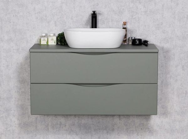 Badmöbel ONDA 100 cm, salbeigrün matt (OND-SZ-U100)