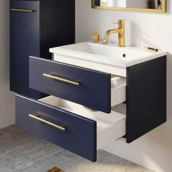 Badmöbelset BELLI Breite 60 cm - Marineblau matt