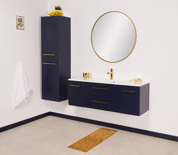 Waschplatz Belli, Breite 120 cm, Marineblau matt, BL1249