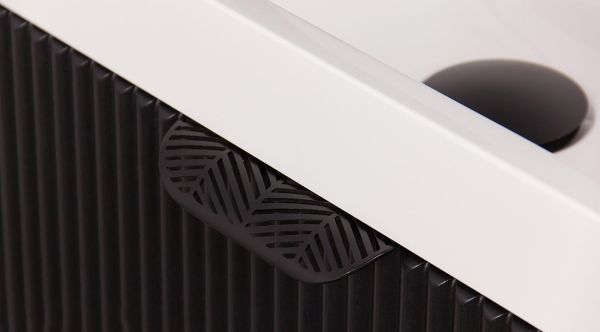 Gäste-WC Möbel FAROS "ART", Breite 40 cm, seidenmatt schwarz, Unterschrank montiert